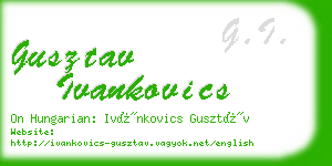 gusztav ivankovics business card